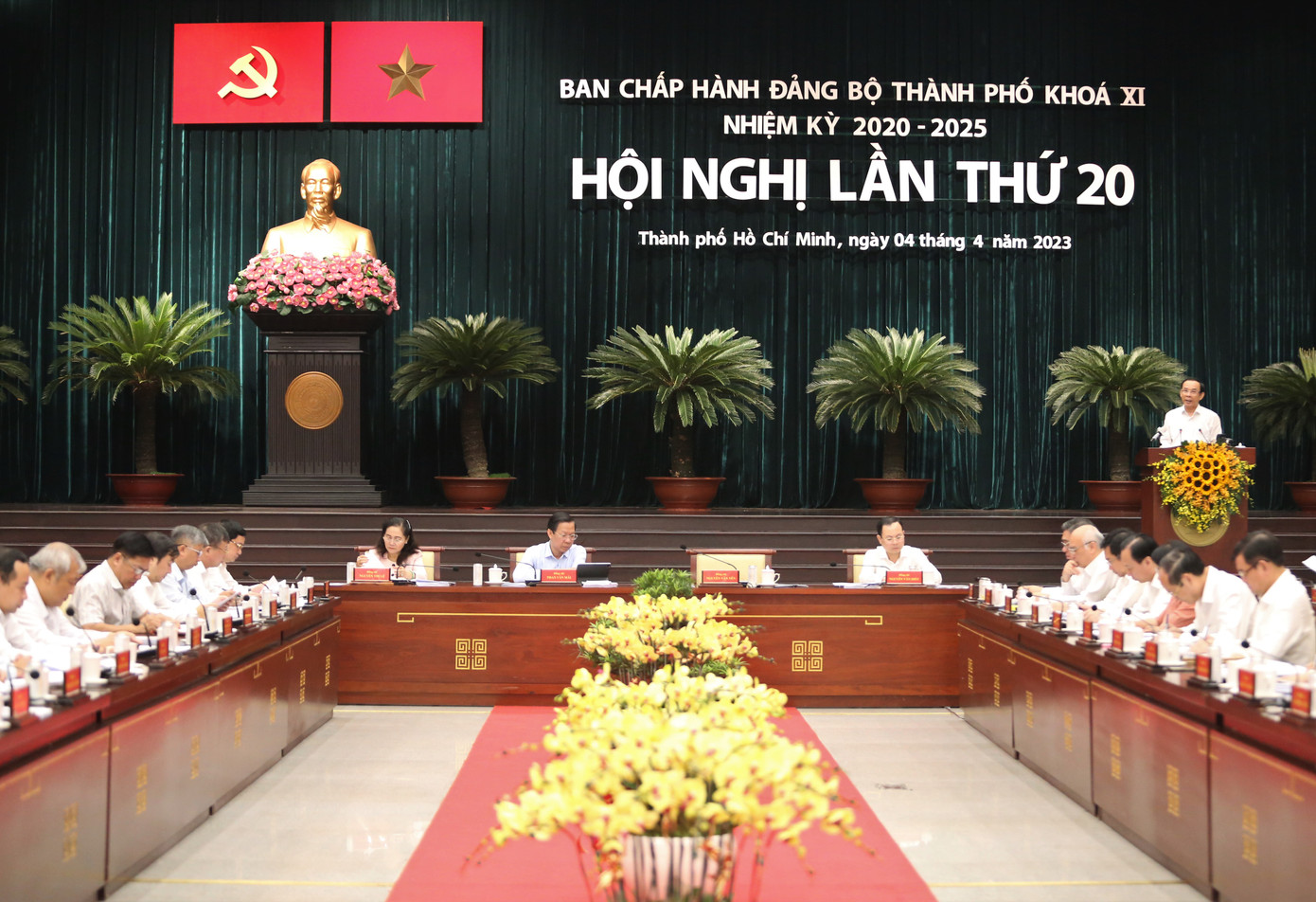 Quang cảnh hội nghị Ban Chấp hành Đảng bộ TPHCM khóa XI lần thứ 20.