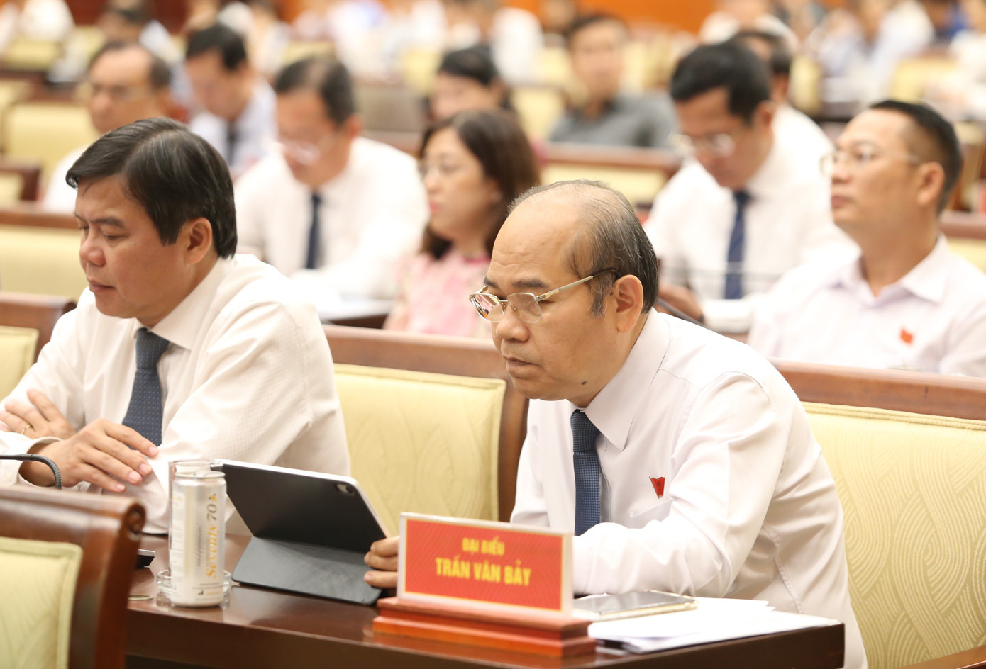 Đại biểu HĐND TPHCM tham gia kỳ họp.