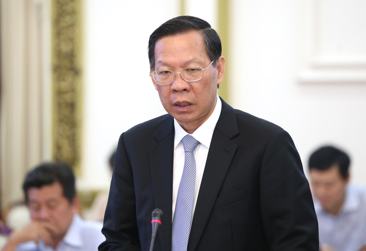 Chủ tịch UBND TPHCM Phan Văn Mãi trả lời một số vấn đề doanh nghiệp Singapore quan tâm.