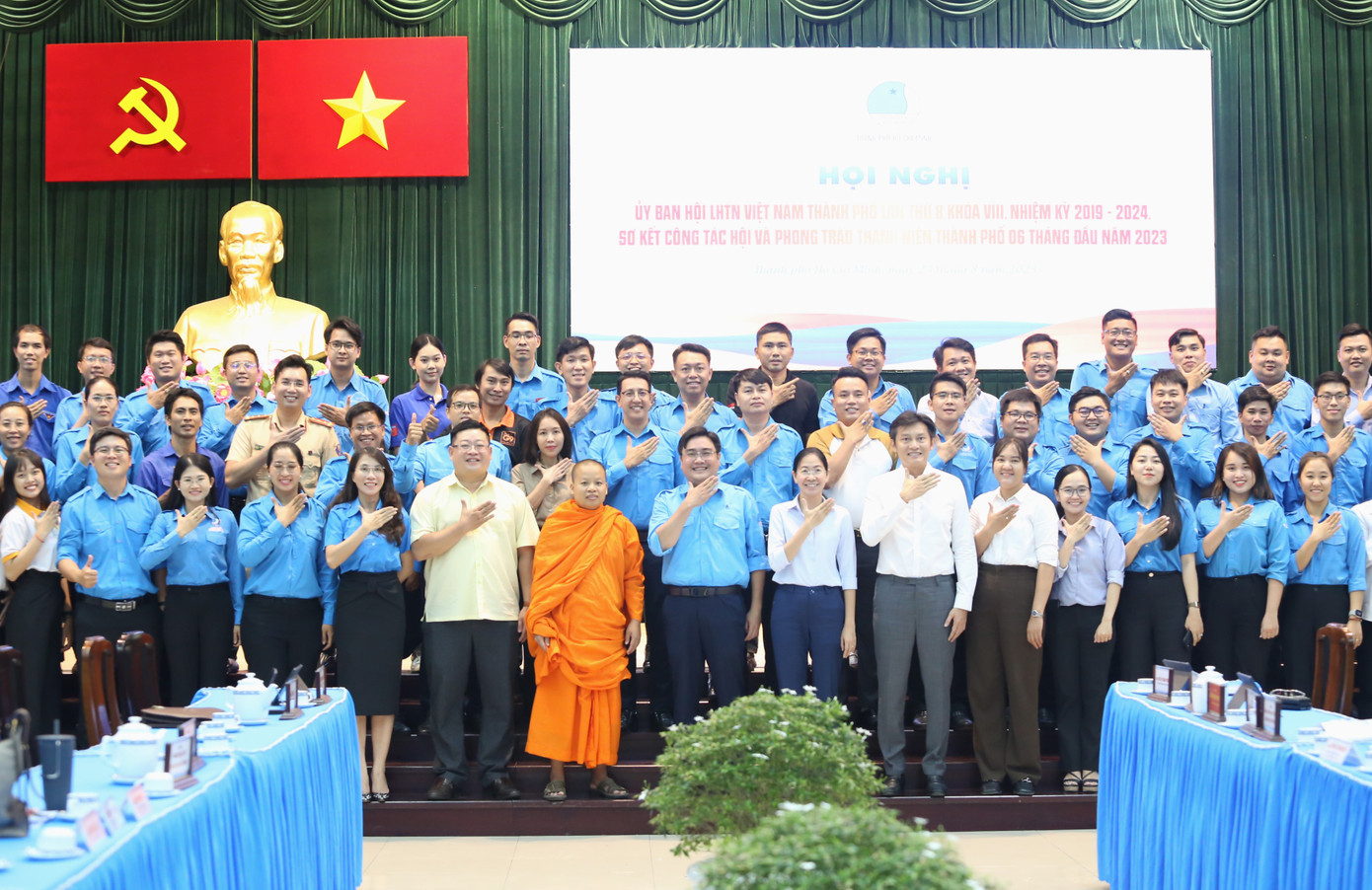 Đại biểu dự hội nghị Uỷ ban Hội LHTN Việt Nam TPHCM. Ảnh: Ngô Tùng