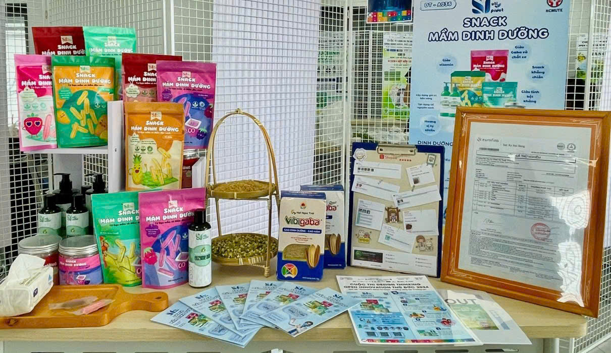 Sản phẩm Snack Mầm của nhóm dự án.