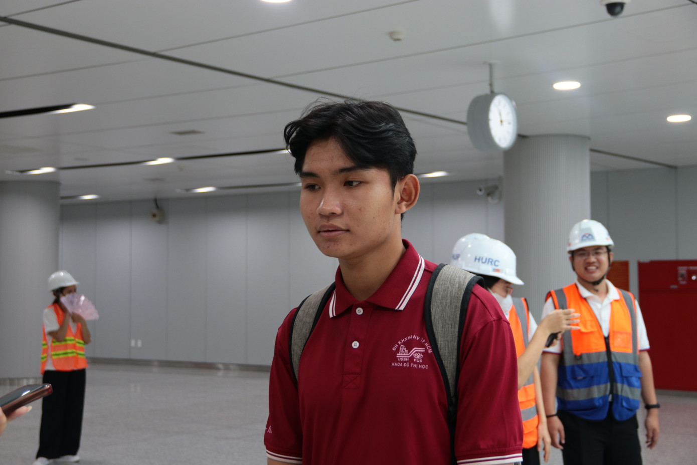 Bùi Tấn Lực chia sẻ cảm nghĩ sau khi trải nghiệm tàu Metro.