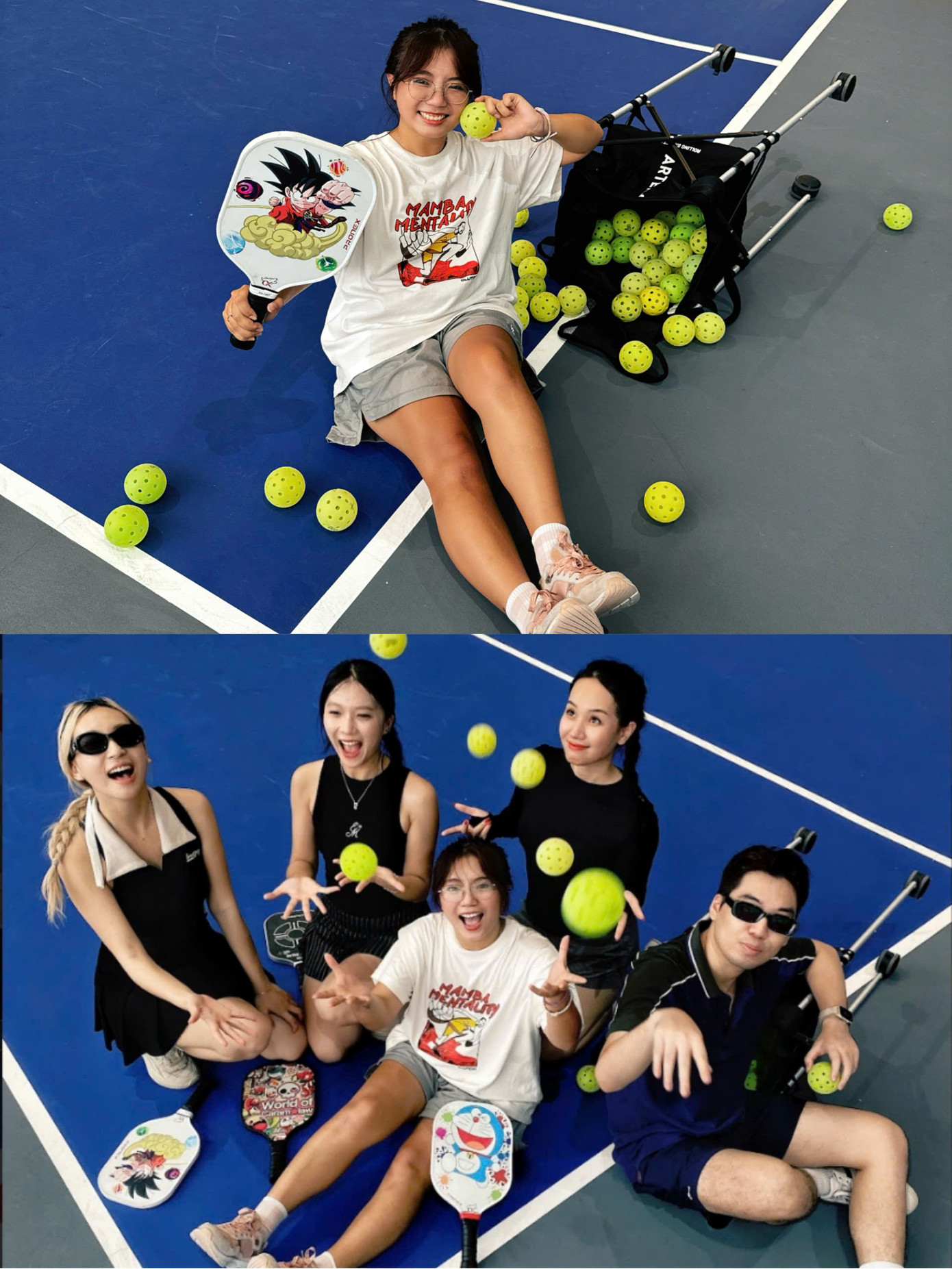 Bạn trẻ “check-in” tại sân bóng pickleball. Bạn trẻ “check-in” tại sân bóng pickleball.