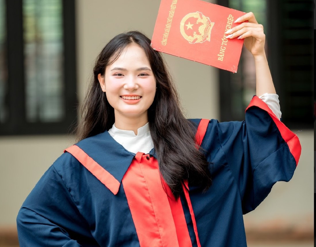 Nguyễn Thu Thủy – cựu học sinh trường THPT Cẩm Xuyên, Hà Tĩnh vừa giành học bổng Chính phủ Trung Quốc CSC. (Ảnh: NVCC)