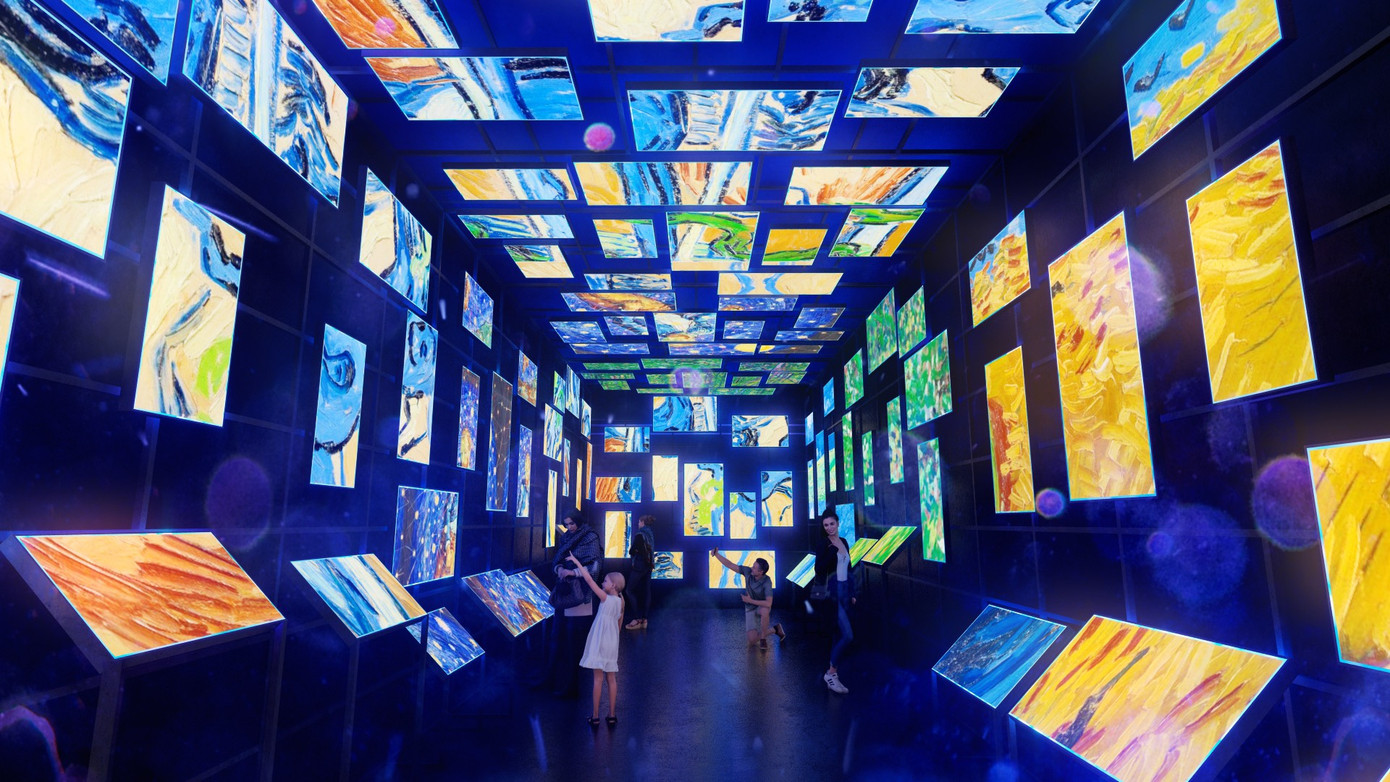 Triển lãm nghệ thuật "Monet & Van Gogh Art Lighting Experience”. (Ảnh: Van Gogh Expo Vietnam)