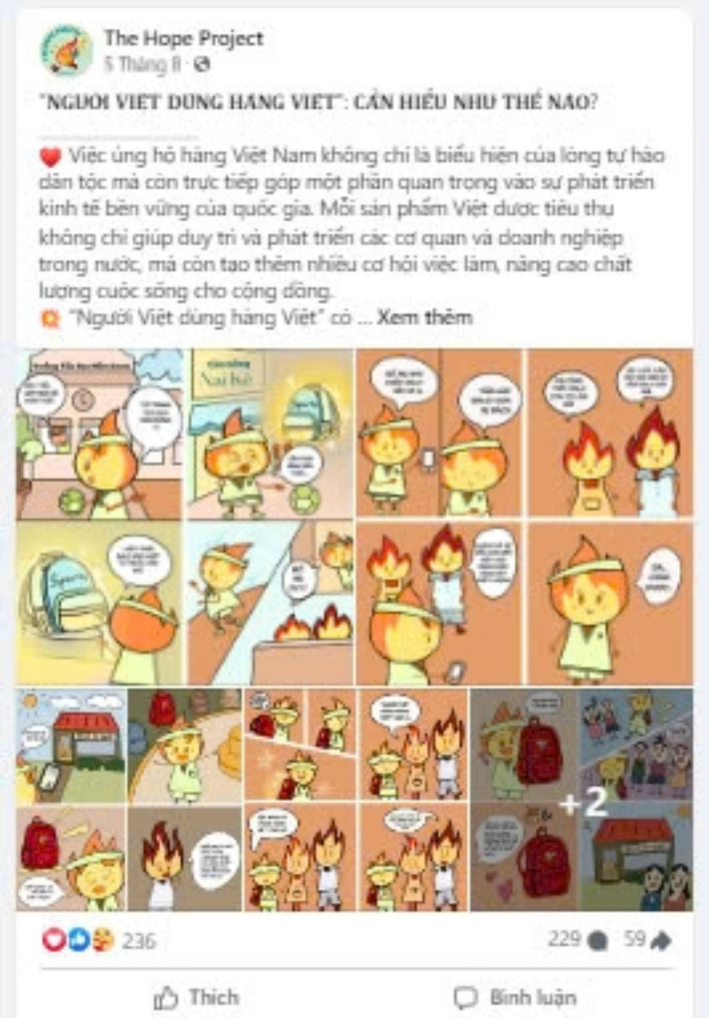 Nhiều nội dung và thông điệp được đăng tải trên Fanpage chính thức của "The Hope Project”. (Ảnh chụp màn hình) Nhiều nội dung và thông điệp được đăng tải trên Fanpage chính thức của "The Hope Project”. (Ảnh chụp màn hình)