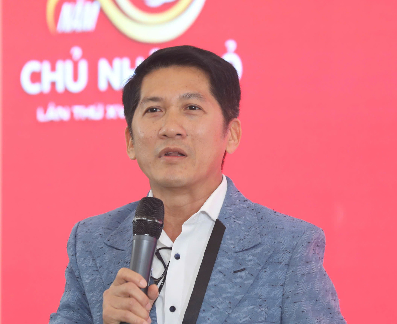 Ông Huỳnh Thiên Triều phát biểu tại chương trình. (Ảnh: Duy Anh)