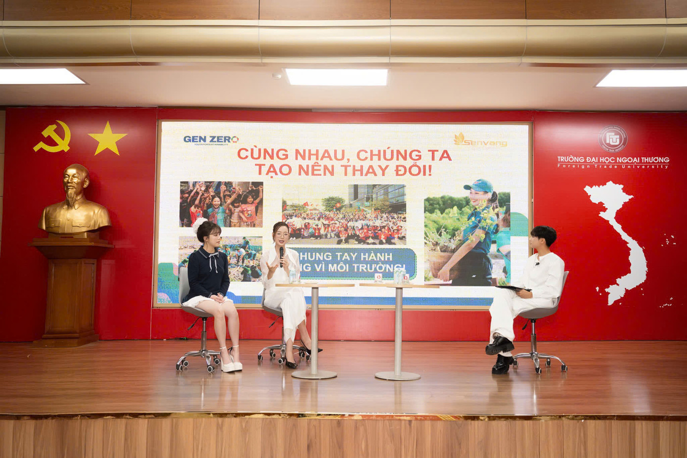 Hoa hậu Bảo Ngọc giới thiệu về 'Gen Zero' trong chuyến Unitour của mình. (Ảnh: NVCC) Hoa hậu Bảo Ngọc giới thiệu về 'Gen Zero' trong chuyến Unitour của mình. (Ảnh: NVCC)