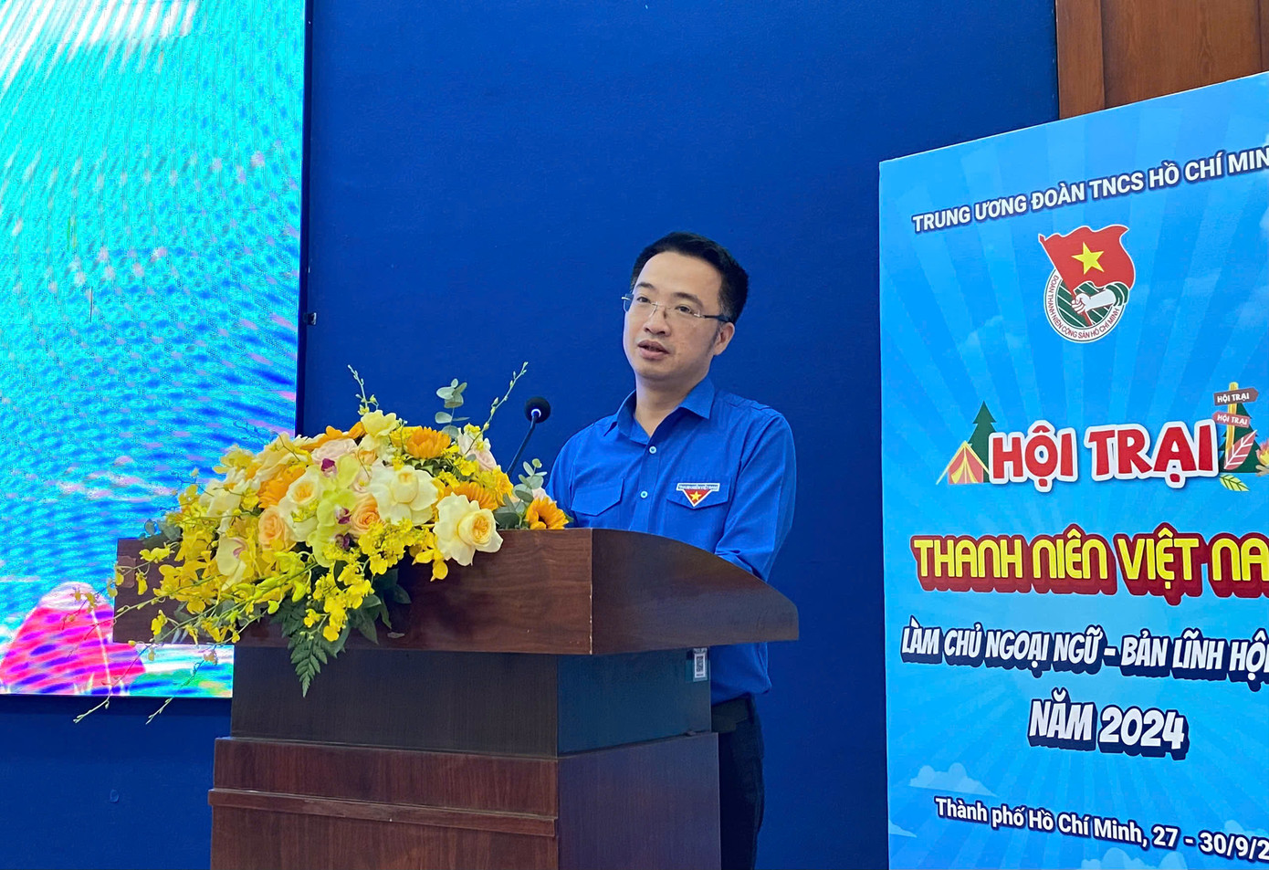 Anh Nguyễn Tường Lâm phát biểu tại Lễ khai mạc.