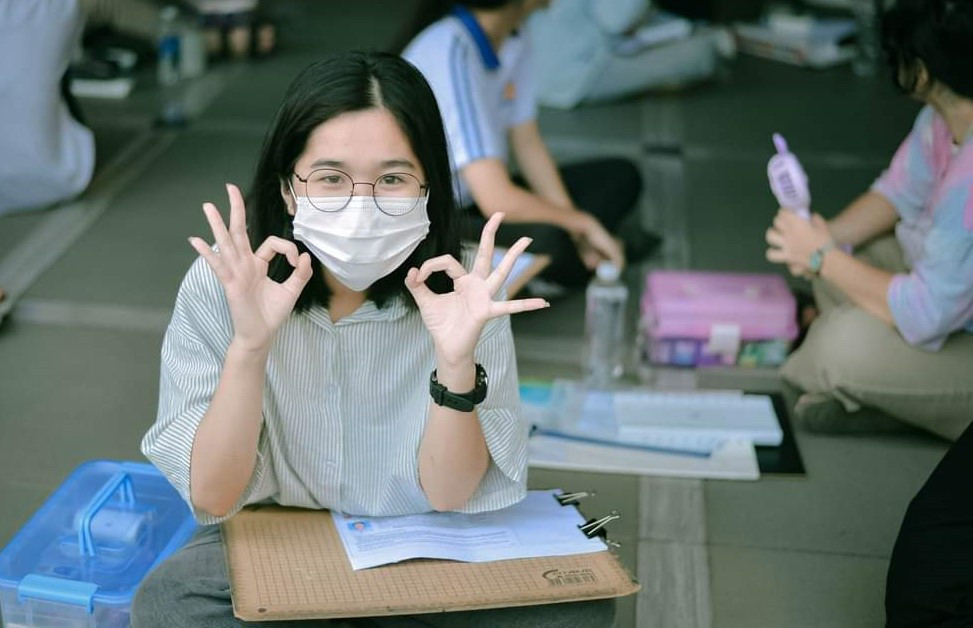 Thí sinh dự thi vào trường ĐH Kiến trúc TP. HCM năm 2023.