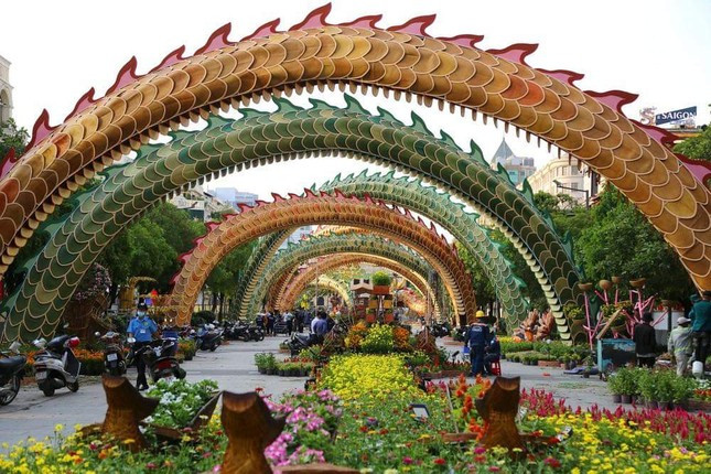 Phối cảnh Đường hoa Nguyễn Huệ Tết Giáp Thìn năm 2024.