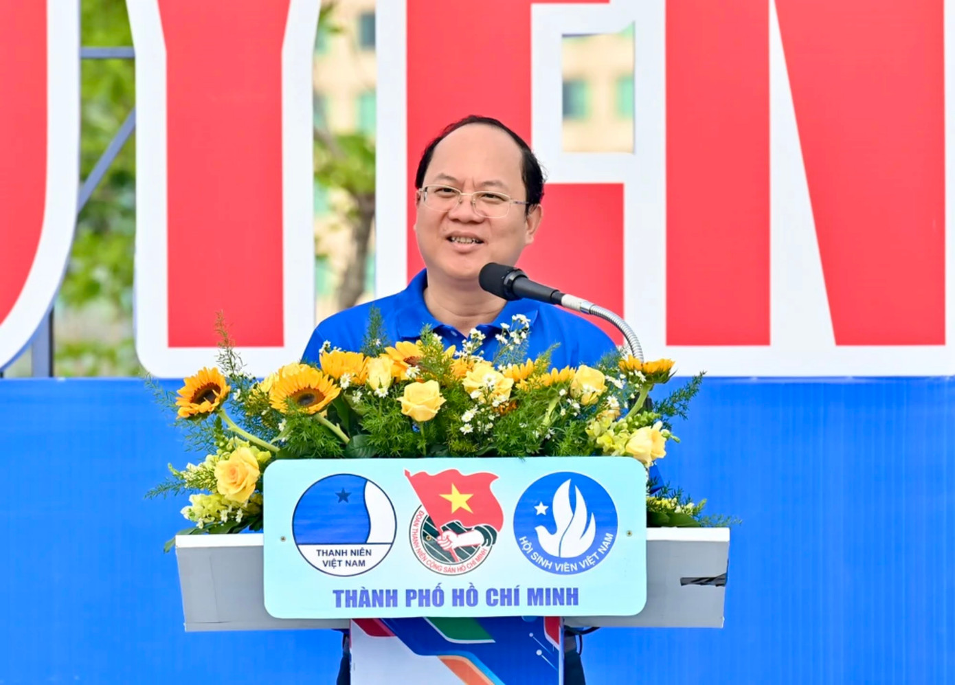 Phó Bí thư Thường trực Thành ủy TP. HCM Nguyễn Hồ Hải phát biểu tại Lễ ra quân. Phó Bí thư Thường trực Thành ủy TP. HCM Nguyễn Hồ Hải phát biểu tại Lễ ra quân.