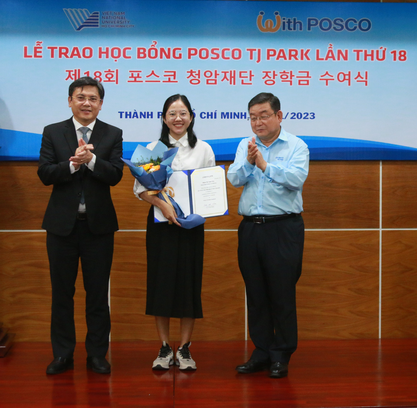 Diễm Hân giành học bổng POSCO Hàn Quốc năm 2023. (Ảnh: NVCC)