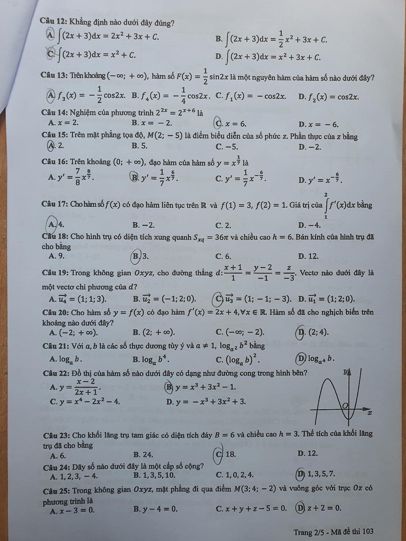 Một phần đề thi tốt nghiệp THPT năm 2024 môn Toán. Một phần đề thi tốt nghiệp THPT năm 2024 môn Toán.
