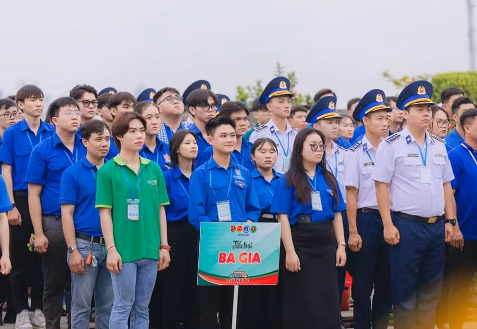 Các trại sinh tham gia Hội tại truyền thống ‘Tuổi trẻ giữ nước’ năm 2024 của thanh niên TP. HCM. (Ảnh: TLTĐ)