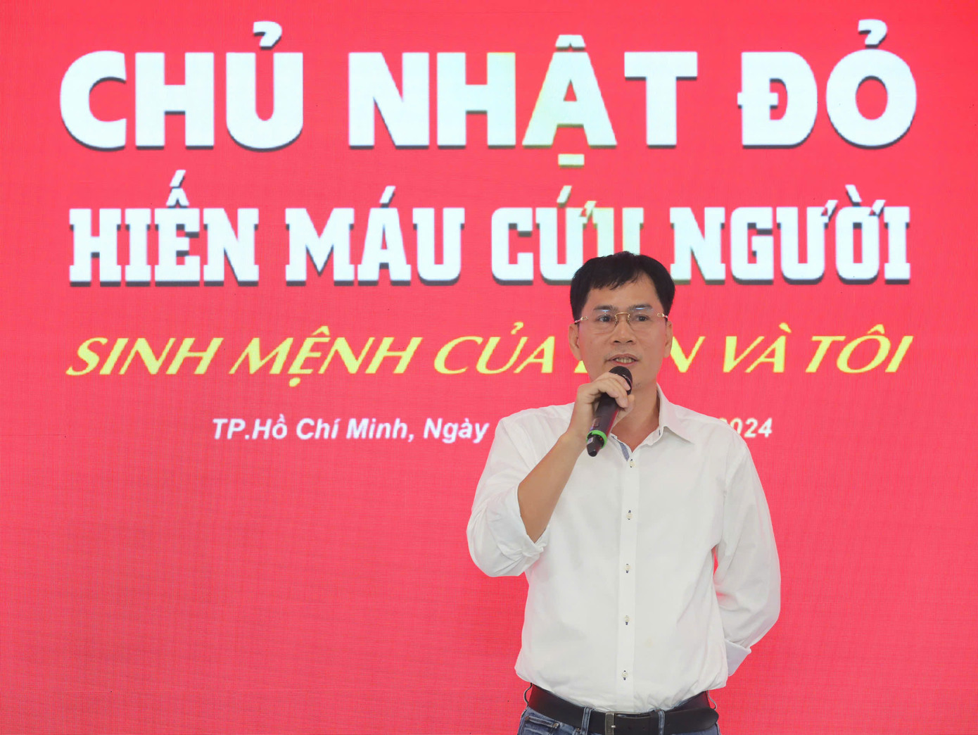 Nhà báo Lý Thành Tâm phát biểu tại chương trình. (Ảnh: Duy Anh)