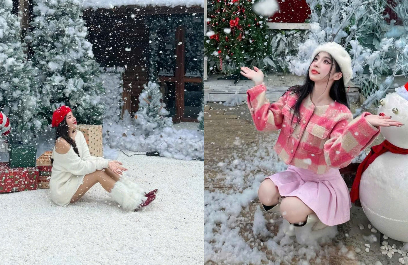 Với lớp tuyết trắng phủ khắp sàn và những bông tuyết bay lất phất trong không khí, những quán cà phê này trở thành địa điểm "sống ảo" lý tưởng. Các bạn trẻ có thể thoải mái thả dáng giữa khung cảnh "tuyết rơi", biến hóa thành những bức ảnh đẹp lung linh mà không cần phải đi xa. Với lớp tuyết trắng phủ khắp sàn và những bông tuyết bay lất phất trong không khí, những quán cà phê này trở thành địa điểm "sống ảo" lý tưởng. Các bạn trẻ có thể thoải mái thả dáng giữa khung cảnh "tuyết rơi", biến hóa thành những bức ảnh đẹp lung linh mà không cần phải đi xa.