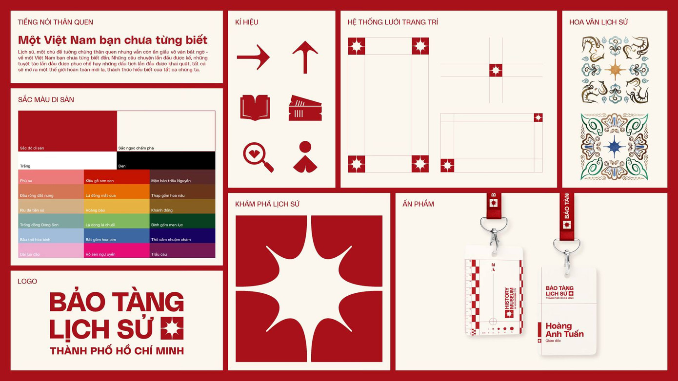 Hình ảnh bộ nhận diện mới của Bảo tàng Lịch sử TP. Hồ Chí Minh. (Ảnh: Bảo tàng Lịch sử TP. HCM)