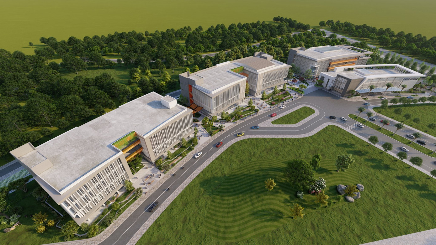 Phối cảnh kiến trúc trường ĐH Khoa học Sức khỏe ĐHQG TP. HCM. (Ảnh: ĐHQG TP. HCM) Phối cảnh kiến trúc trường ĐH Khoa học Sức khỏe ĐHQG TP. HCM. (Ảnh: ĐHQG TP. HCM)