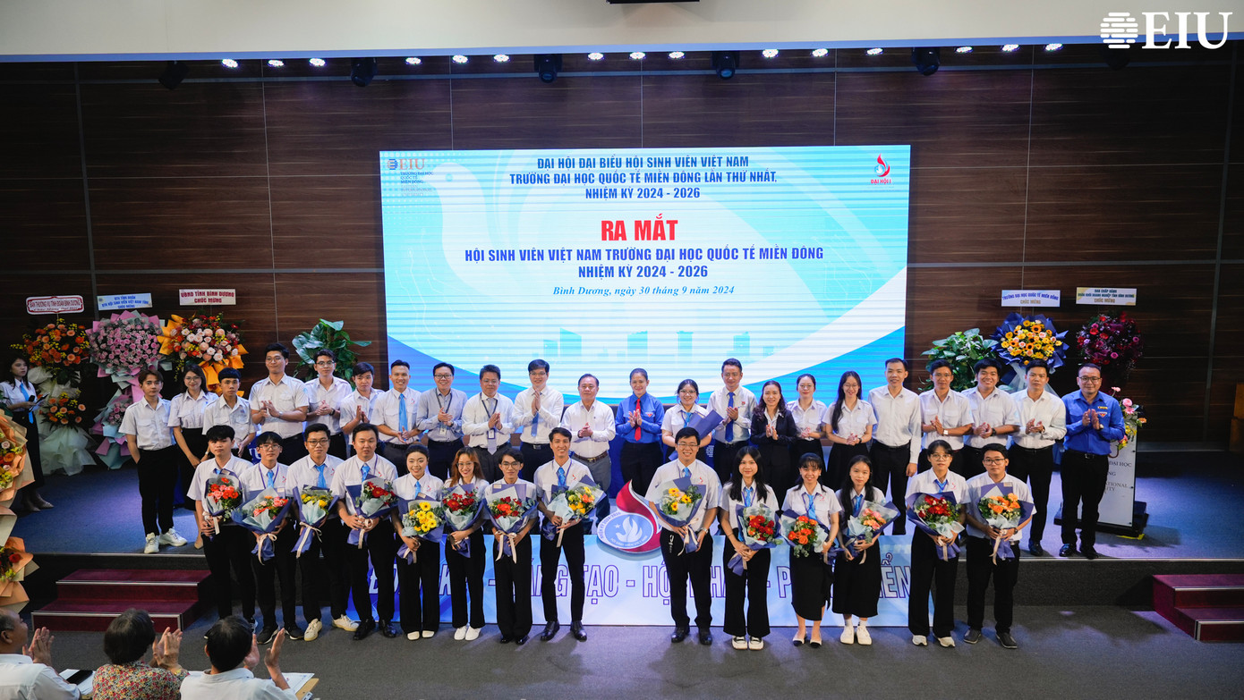 Ban Chấp hành Hội Sinh viên trường ĐH Quốc tế Miền Đông khóa I, nhiệm kỳ 2024 – 2026 ra mắ Đại hội.