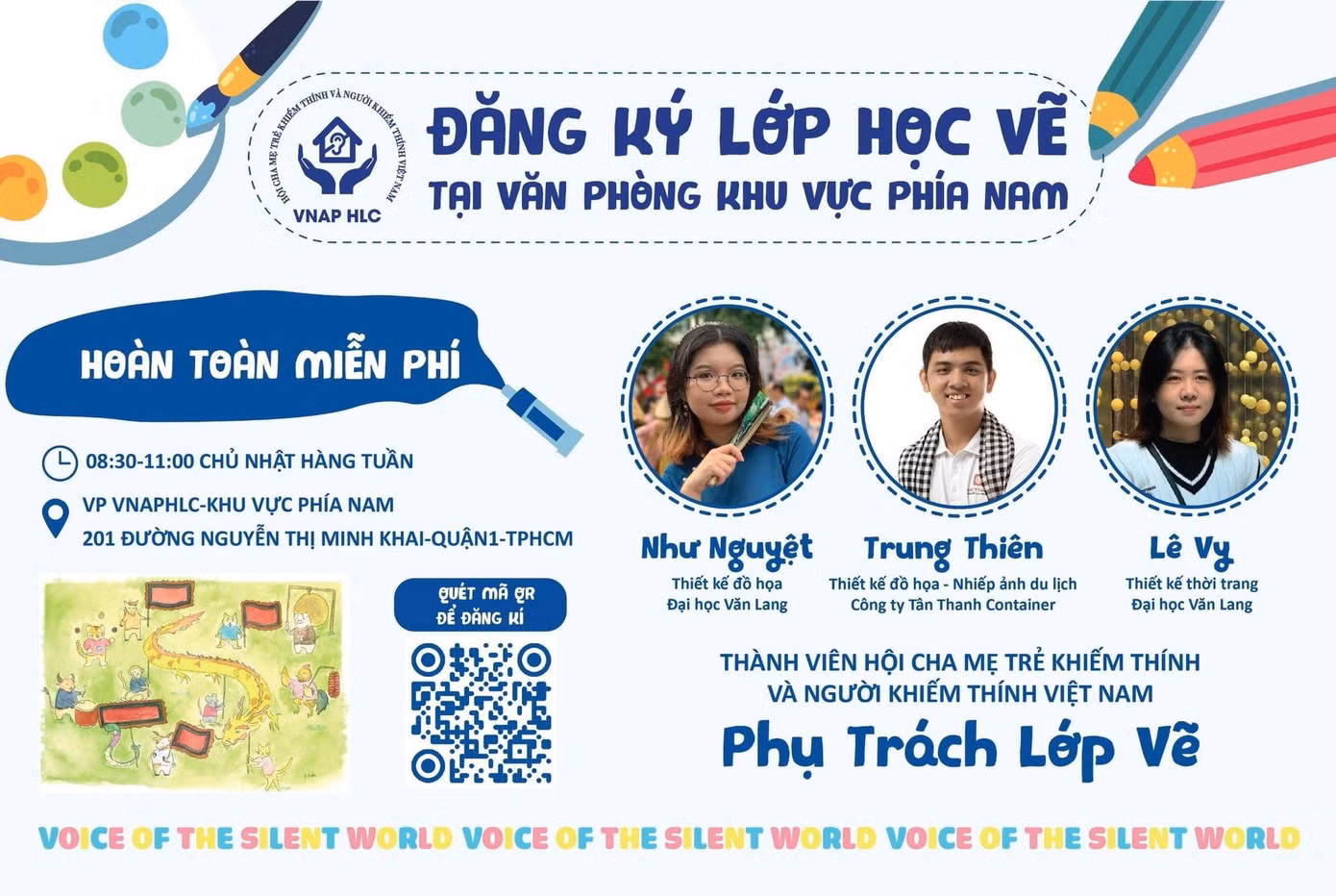 Như Nguyệt tham gia nhiều lớp dạy vẽ miễn phí cho trẻ. Như Nguyệt tham gia nhiều lớp dạy vẽ miễn phí cho trẻ.