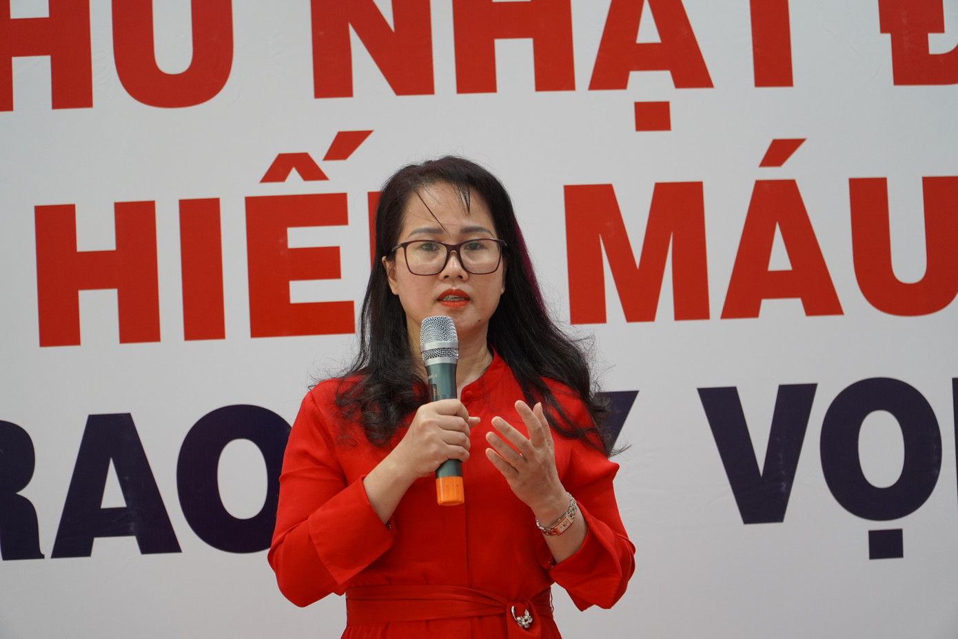 Bà Nguyễn Thị Ánh Ngọc phát biểu tại chương trình.