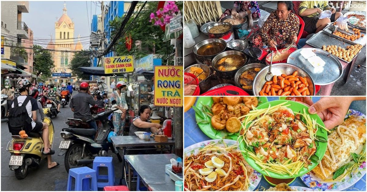 Chợ 200 - “Thiên đường ăn vặt” của giới trẻ. (Ảnh: didau.com)