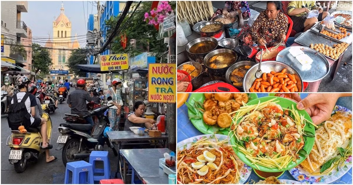 Chợ 200 - “Thiên đường ăn vặt” của giới trẻ. (Ảnh: didau.com)