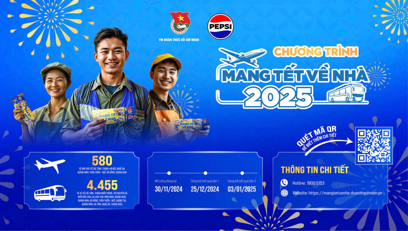 Poster chương trình &apos;Mang Tết về nhà&apos; năm 2025.