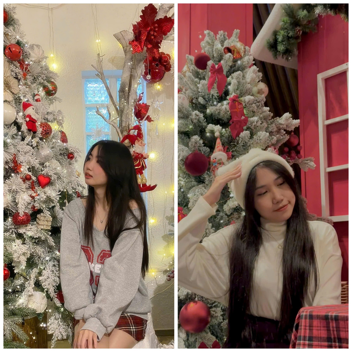 Bạn trẻ “thả dáng” tại các quán cà phê có không gian trang trí giáng sinh nổi bật.