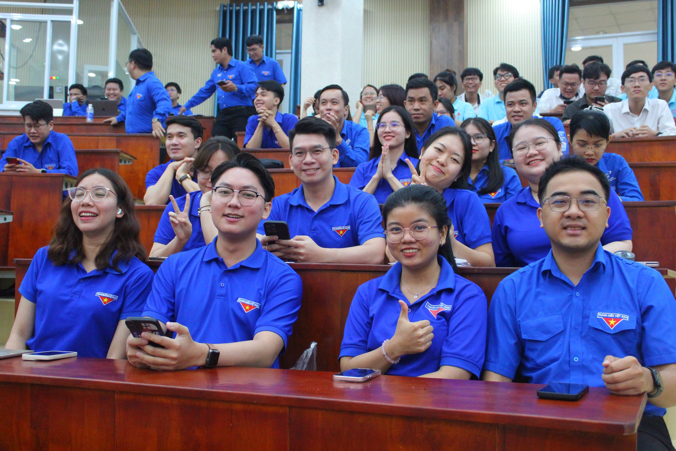 Các thí sinh phấn khởi tham dự Lễ phát động Hội thi. (Ảnh: TLTĐ) Các thí sinh phấn khởi tham dự Lễ phát động Hội thi. (Ảnh: TLTĐ)