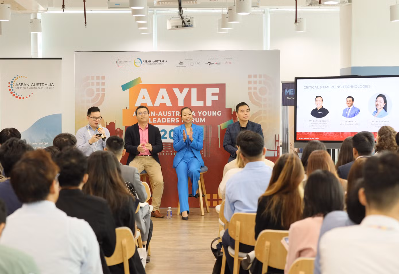 Buổi tọa đàm ‘Tương lai của trí tuệ nhân tạo’ có sự tham gia của 50 đại biểu trẻ đến từ ASEAN và Australia.