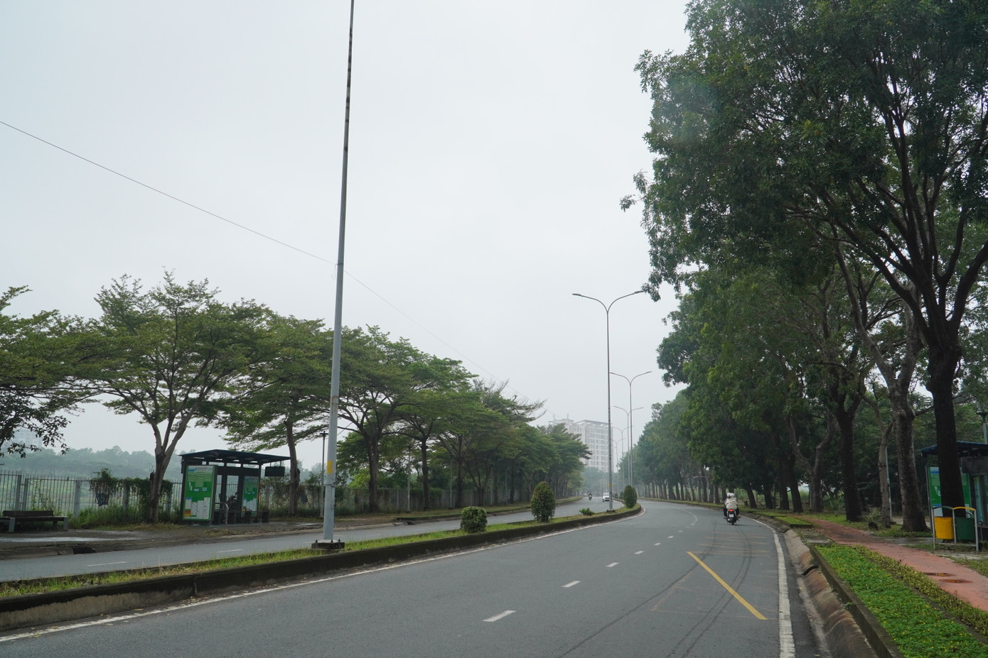 Con đường dẫn vào Ký túc xá khu B (KTX ĐHQG TP. HCM) có cảnh quan rất đẹp. Dọc hai bên đường là hai hồ đá lớn.