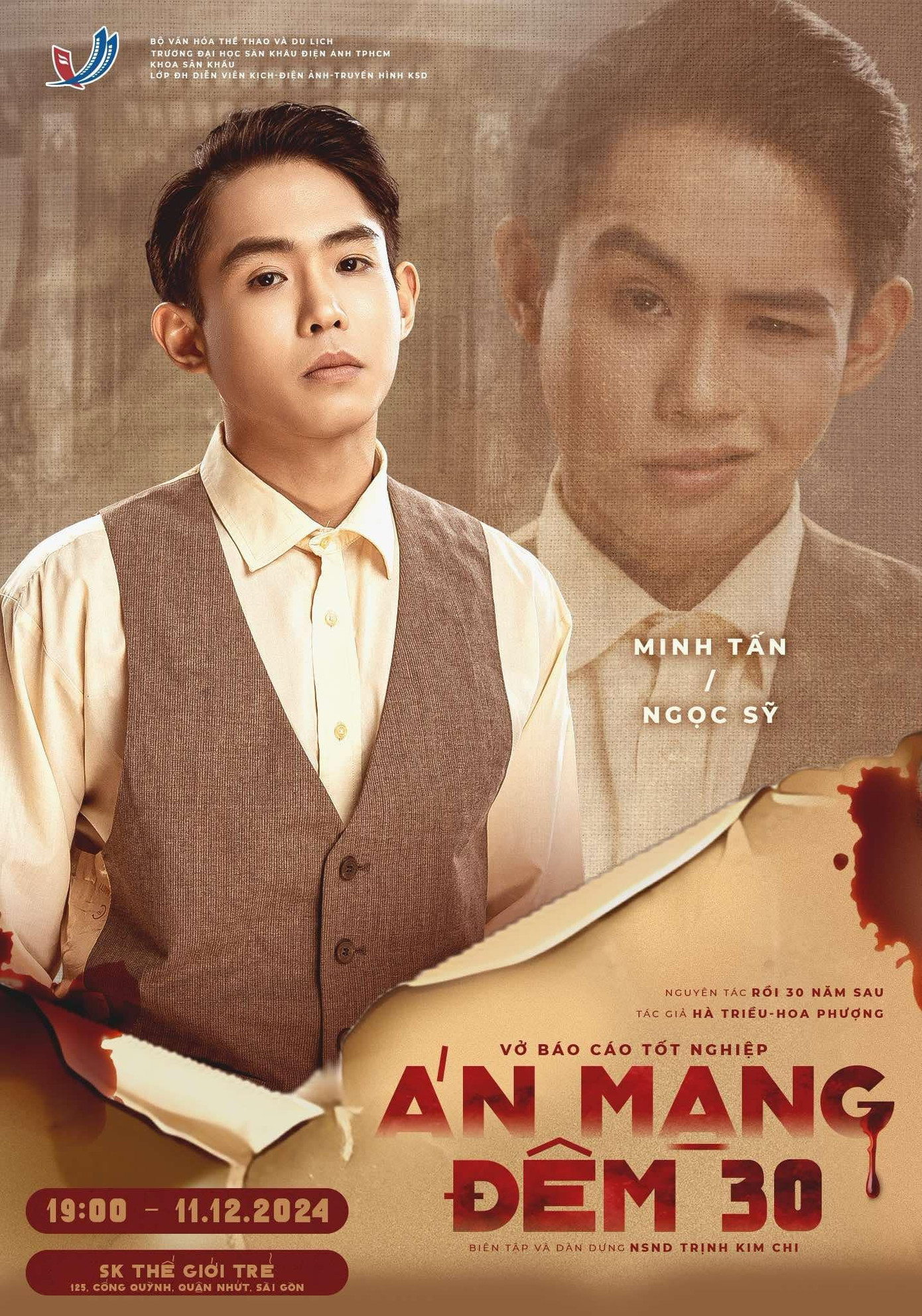 Vở báo cáo tốt nghiệp “Án mạng đêm 30” của anh Phan Minh Tấn. (Ảnh: NVCC)