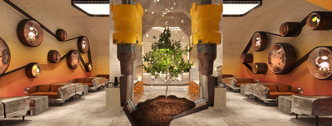 Thiết kế “Axion Coffee” ban đầu là đồ án tốt nghiệp của Thanh Tâm. (Ảnh: NVCC)