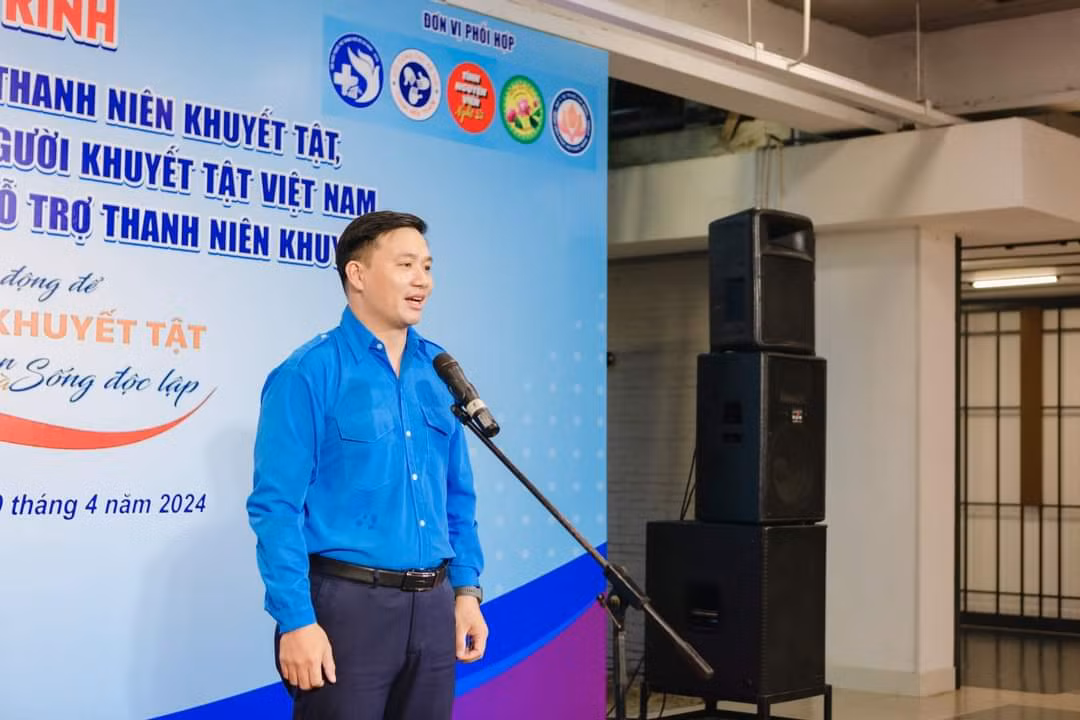 Anh Doãn Trường Quang phát biểu tại chương trình. (Ảnh: TLTĐ)