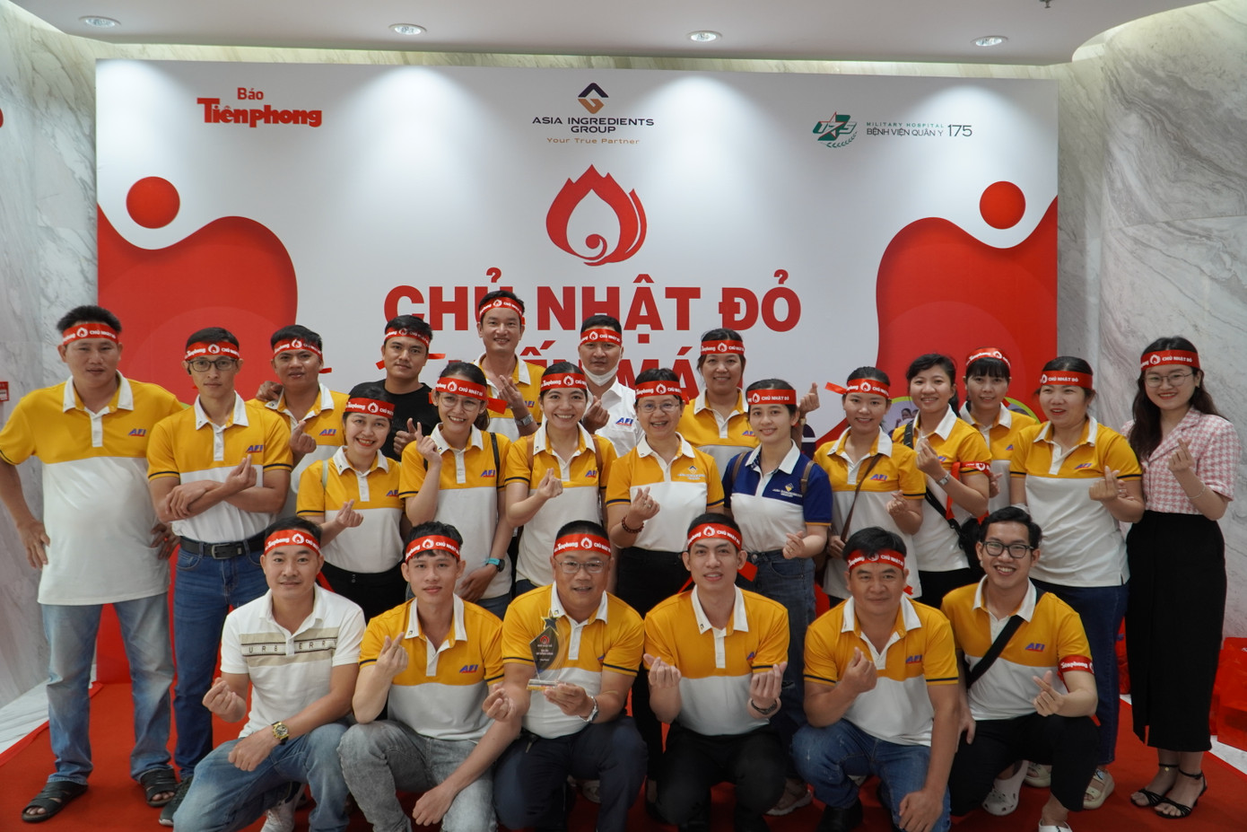 Ngay từ sáng sớm, đông đảo người lao động thuộc Tập đoàn Nguyên liệu Á Châu AIG đã có mặt tham gia Ngày hội hiến máu 'Chủ nhật Đỏ'.