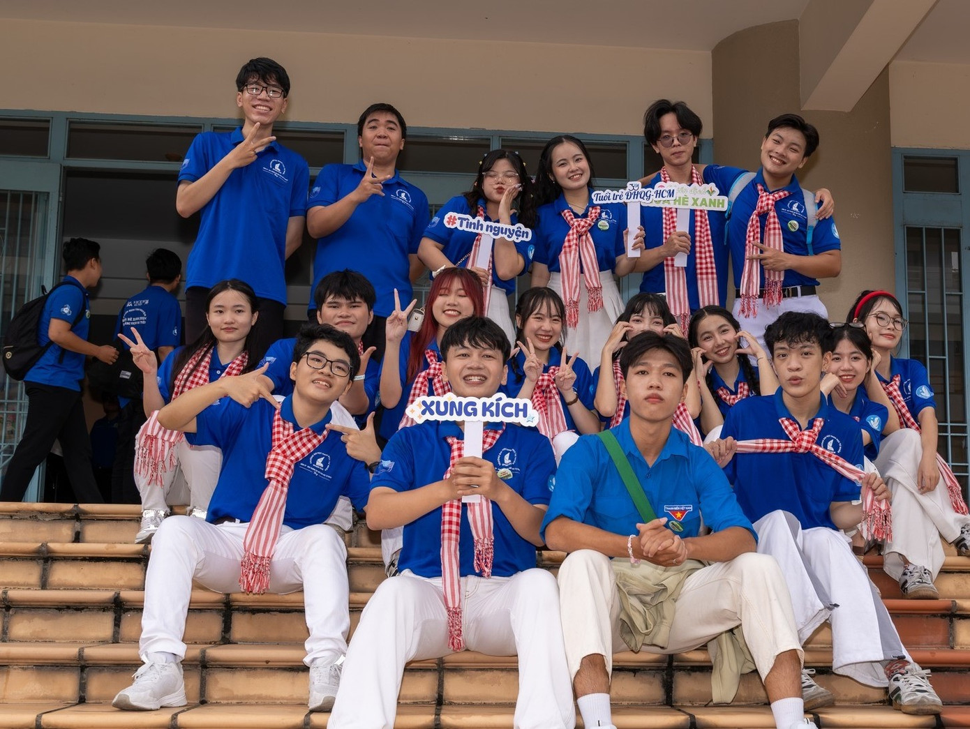 Sinh viên các trường thuộc ĐHQG TP. HCM tham dự Lễ hội quân. (Ảnh: ĐHQG TP. HCM)