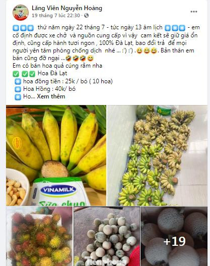 Cô Viên quảng cáo sản phẩm của mình trên faceboook cá nhân để bán hàng những ngày tạm đóng cửa trường Cô Viên quảng cáo sản phẩm của mình trên faceboook cá nhân để bán hàng những ngày tạm đóng cửa trường