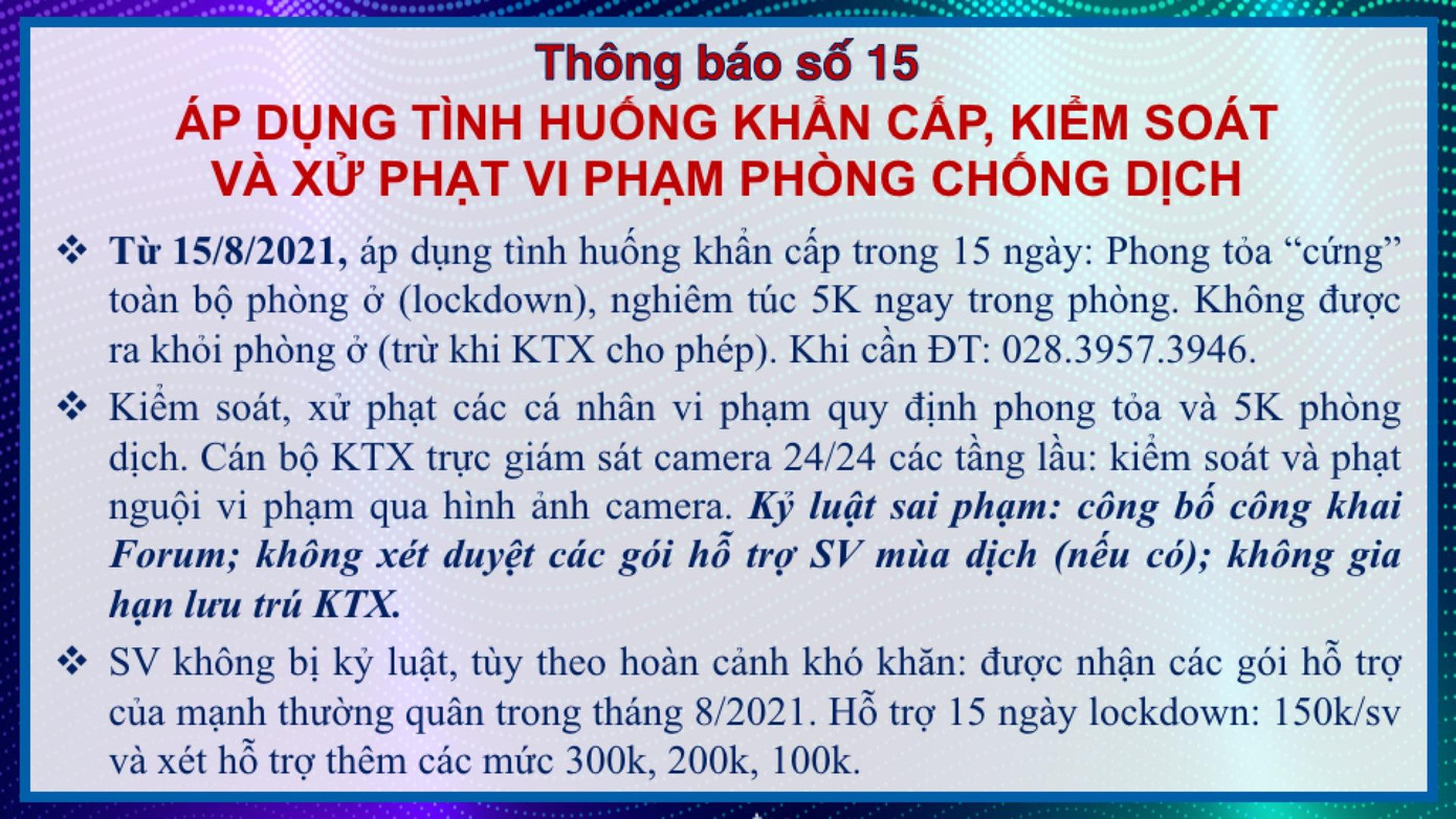 Thông báo của KTX ĐH Bách khoa TPHCM Thông báo của KTX ĐH Bách khoa TPHCM