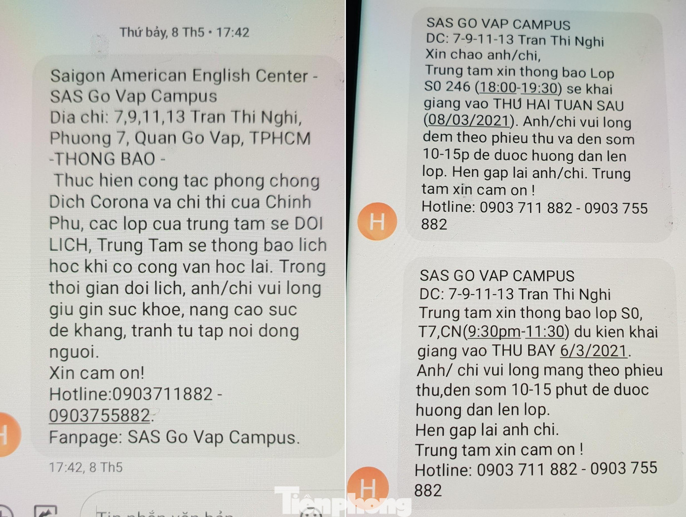 Thông tin liên quan đế SAS do học viên cung cấp Thông tin liên quan đế SAS do học viên cung cấp
