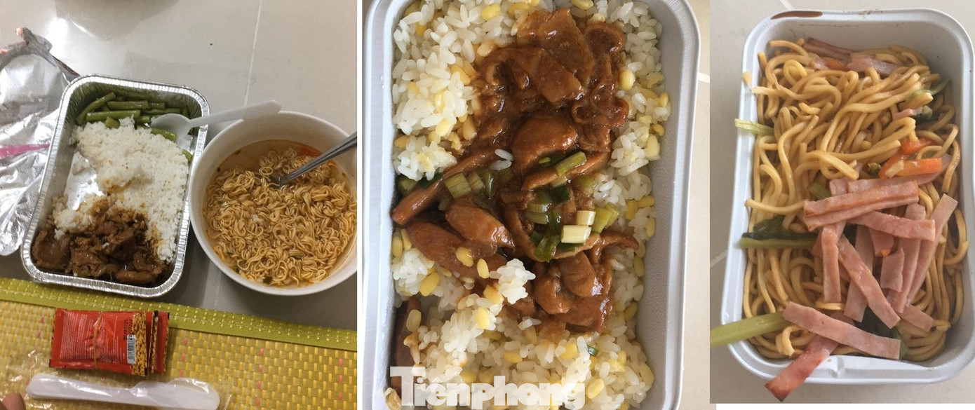 Cơm ở trung khu cách ly tập trung dù khó ăn nhưng chị Việt vẫn rất biết ơn các tình nguyện viên, y bác sĩ....