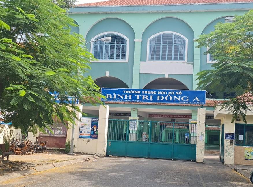 Trường THCS Bình Trị Đông A (quận Bình Tân, TPHCM) nơi xảy ra sự việc Trường THCS Bình Trị Đông A (quận Bình Tân, TPHCM) nơi xảy ra sự việc