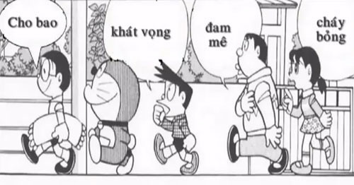 Một số hình ảnh được sử dụng trong clip chế Đôrêmon