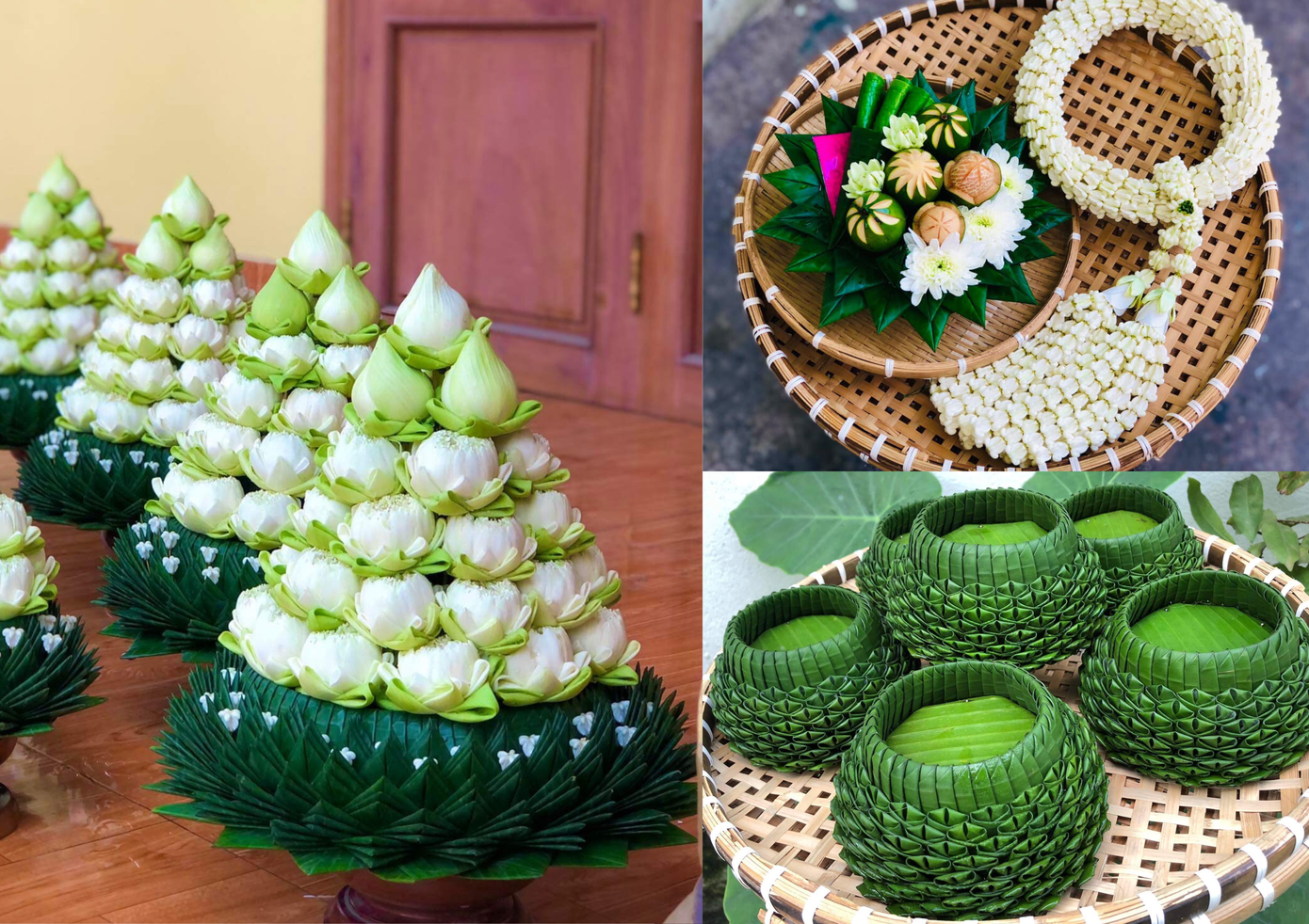 Mỗi vòng hoa, đài lá được Huy tỉ mẩn sáng tạo bằng thủ công. Mỗi vòng hoa, đài lá được Huy tỉ mẩn sáng tạo bằng thủ công.