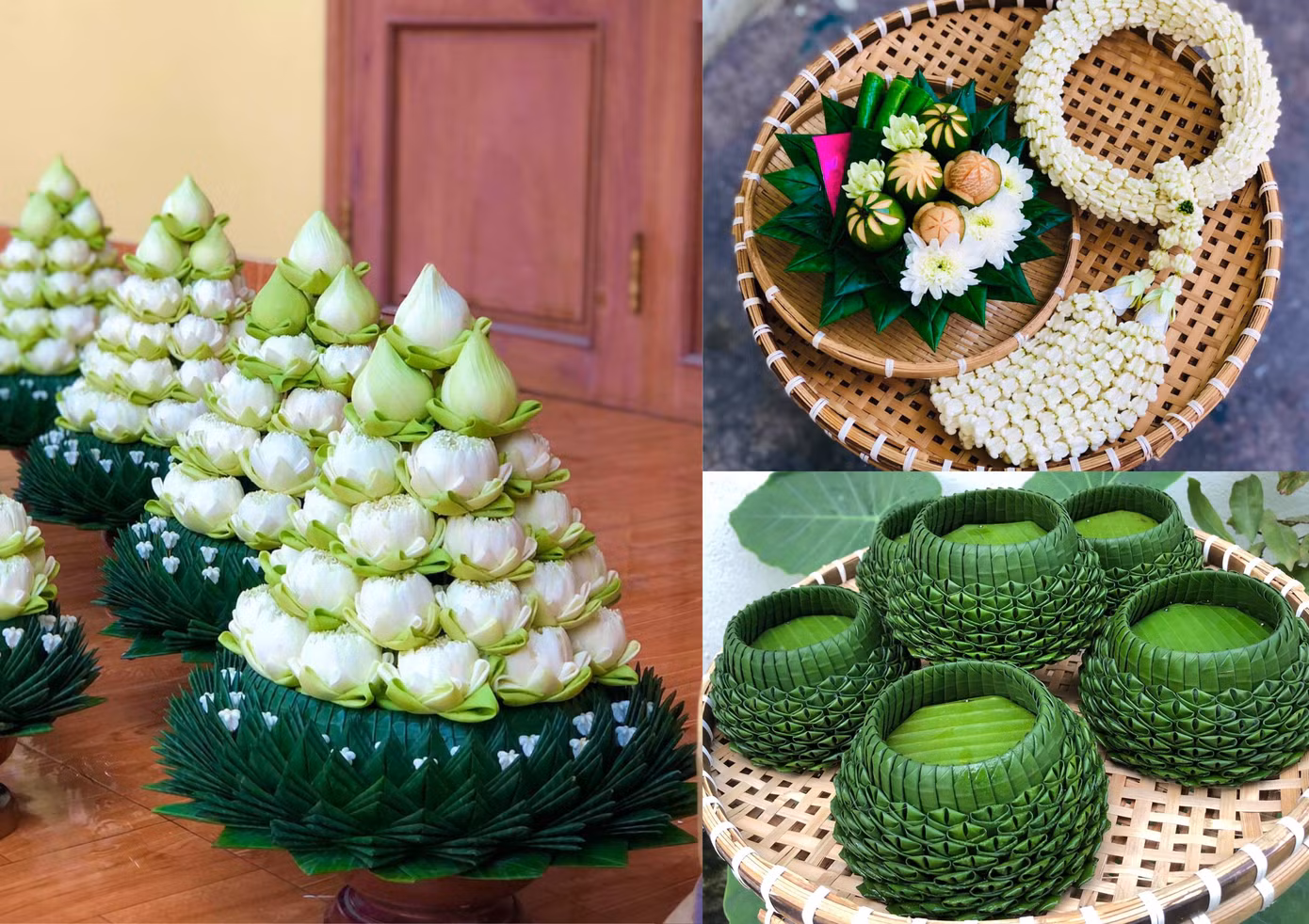 Mỗi vòng hoa, đài lá được Huy tỉ mẩn sáng tạo bằng thủ công.