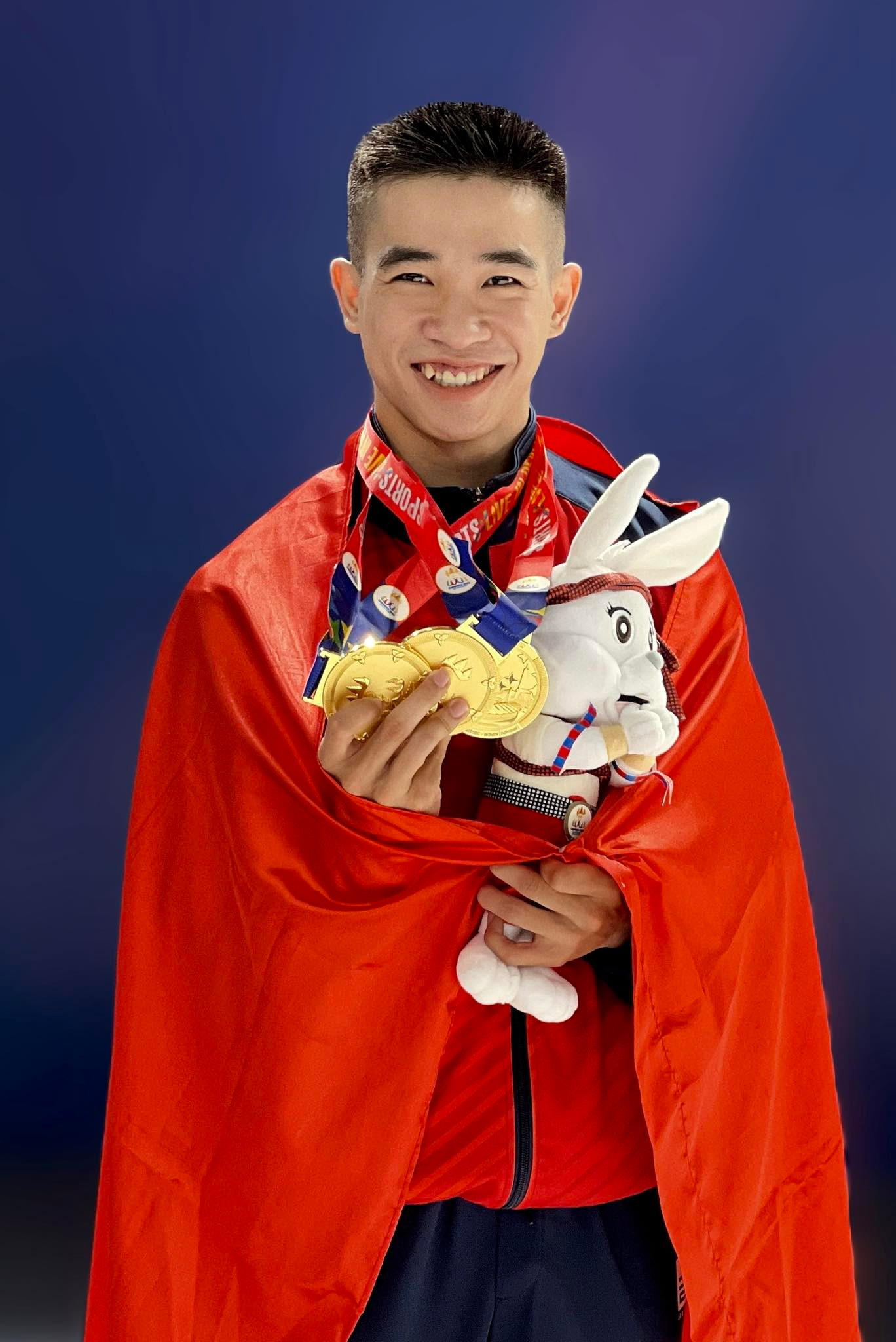 Vận động viên Aerobic Lê Hoàng Phong tham gia thi đấu tại SEA Games 32.