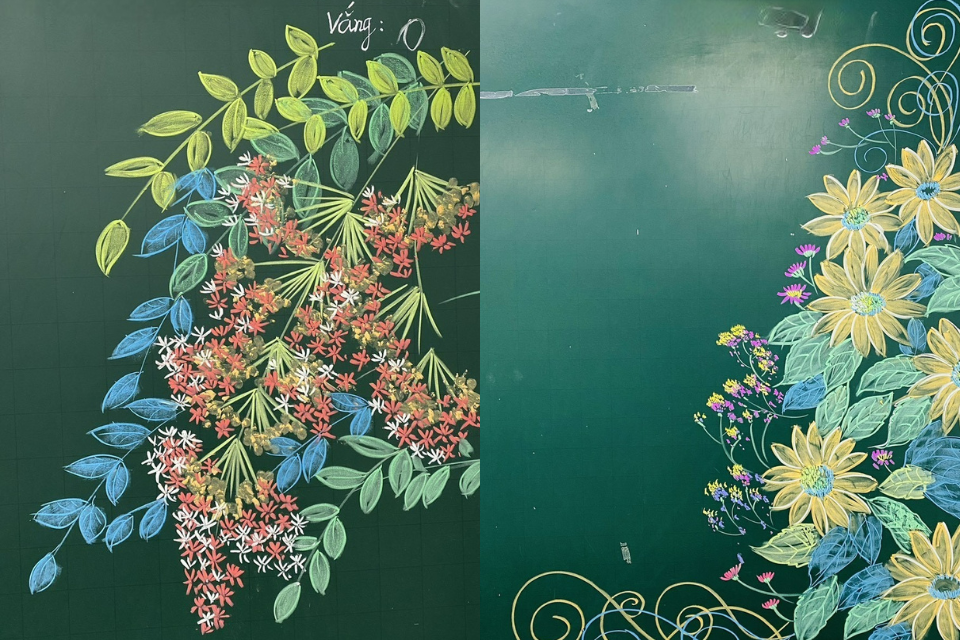 Những tác phẩm vẽ trang trí bảng đầy sáng tạo của thầy Hạnh. Những tác phẩm vẽ trang trí bảng đầy sáng tạo của thầy Hạnh.