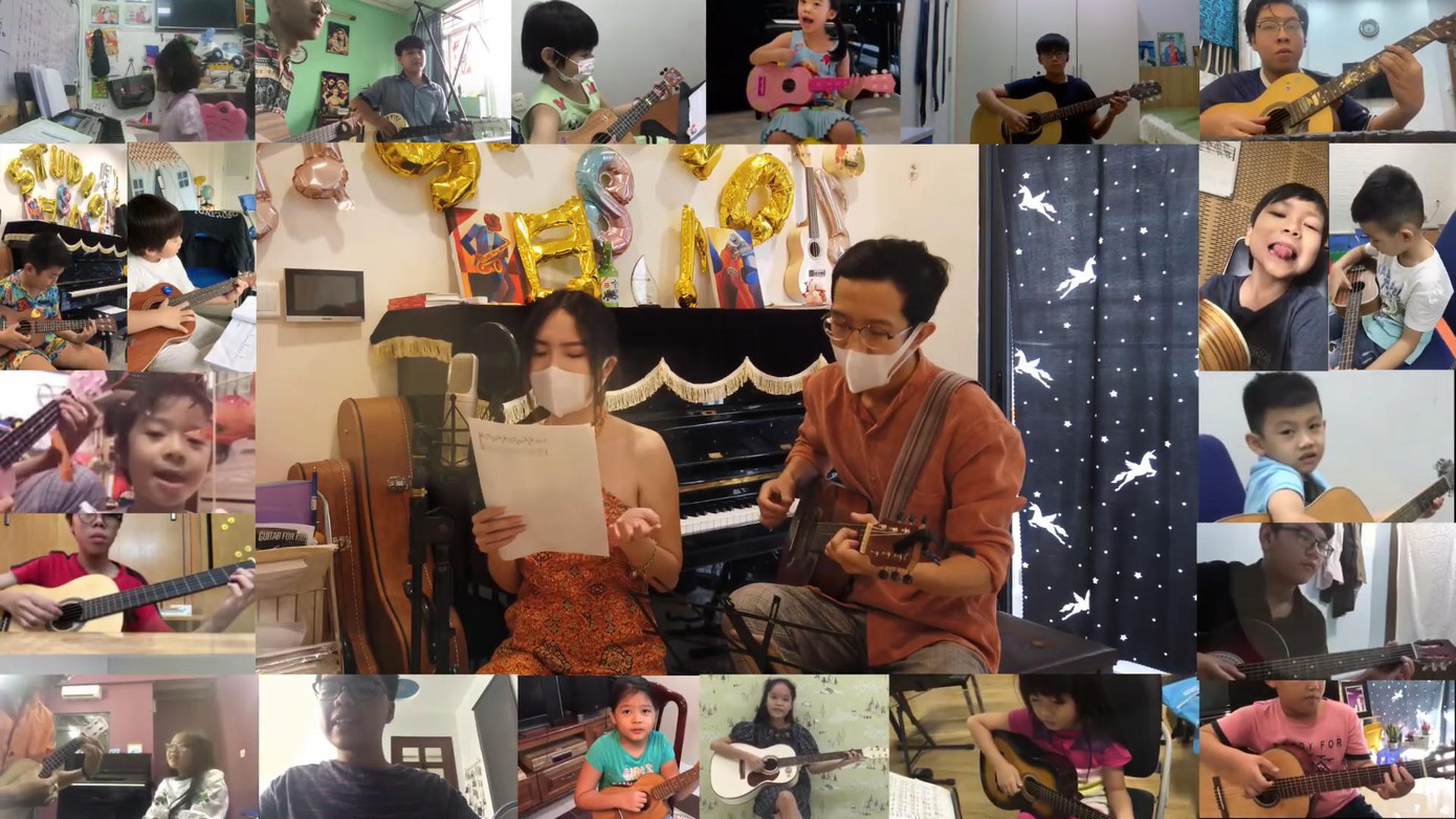 Cảnh trong clip được giải cao nhất của cuộc thi Tiếng hát át COVID Cảnh trong clip được giải cao nhất của cuộc thi Tiếng hát át COVID