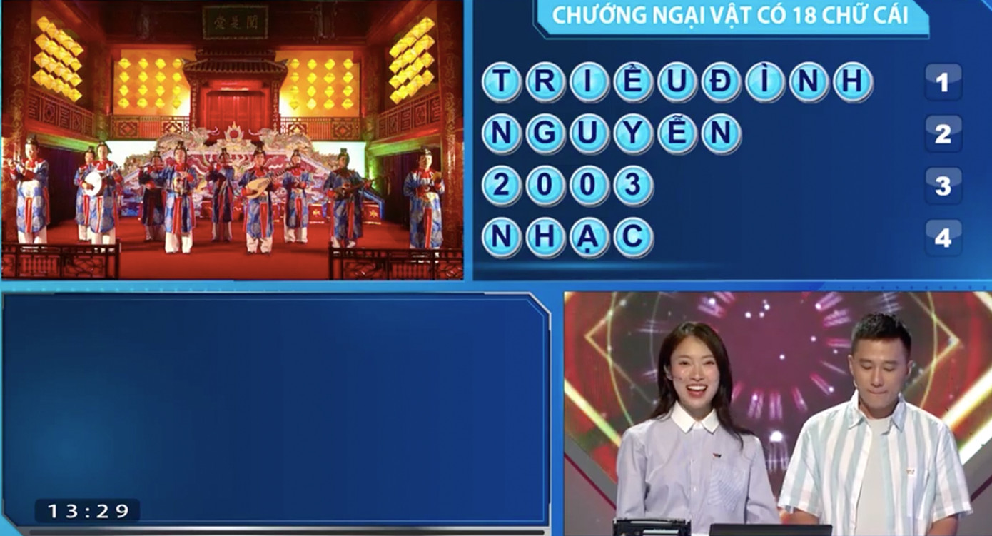 Thành Trung giải đáp chính xác ẩn số chướng ngại vật.